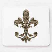 Tapestry Fleur de lis 4 Mouse Pad