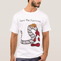 Tapey The Tapeworm t-shirts by drg8000 Tapey The Tapeworm t-shirts