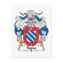 Tapia Family Crest Postcards
