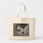 Tara - Black and White Cat Art Bags