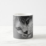 Tara - Black and White Cat Art Coffee Mugs