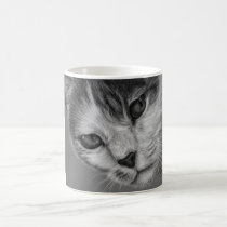 Tara - Black and White Cat Art mugs