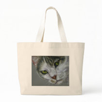Tara - Cat Art Canvas Bags