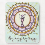 Tara Mantra Lotus Mandala Mouse Pad