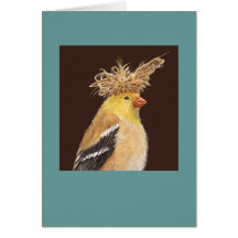 Tara the goldfinch card