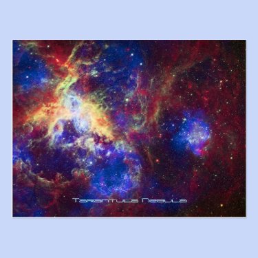 Tarantula Nebula Star Forming Gas Cloud Sculpture Postcard