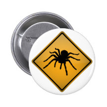 Tarantula Warning Sign Pins