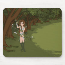 Taren the Archer Warrior Elf Girl Mouse Pads