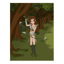Taren the Archer Warrior Elf Girl Postcard