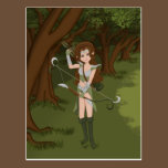 Taren the Archer Warrior Elf Girl Postcard postcards