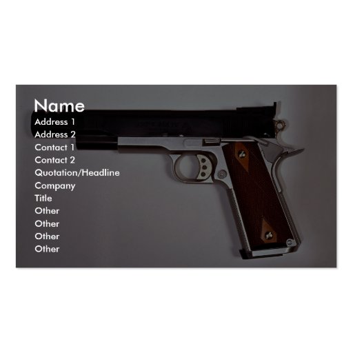 Target air pistol business card templates