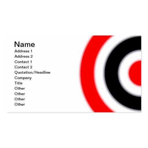 Target Business Card Template