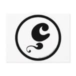 Target Hooks/black Cedilla Postcards