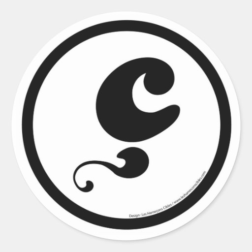 Target Hooks/black Cedilla Stickers