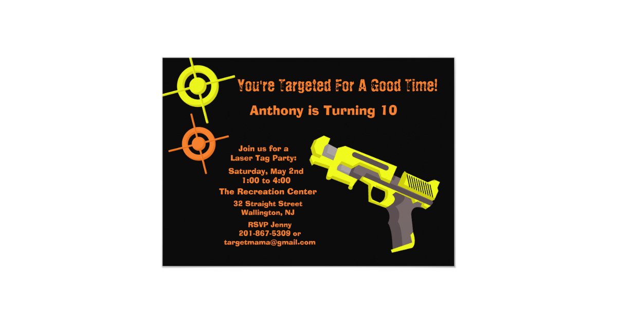Target Laser Tag Birthday Party Invitation Zazzle