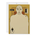 Target Paper, Gun Man Shooting Target Personalized Invitation