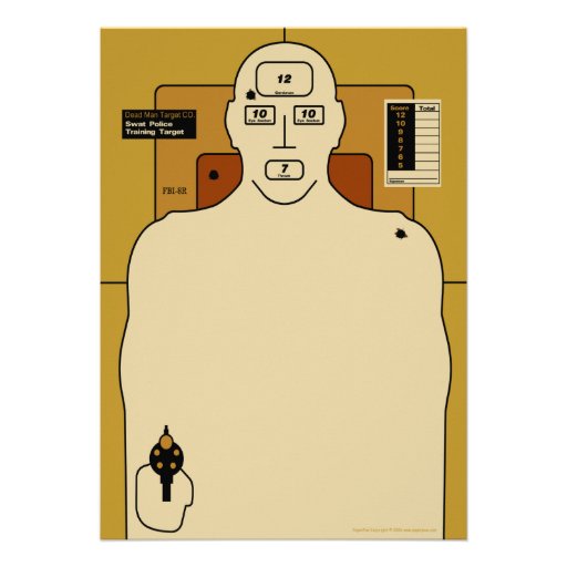 Target Paper, Gun Man Shooting Target Personalized Invitation