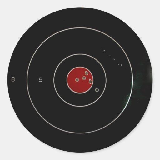 TARGET PRACTICE FUNNY PHRASES 1 CLASSIC ROUND STICKER | Zazzle