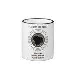 Target with large bullet holes - big bore mugs