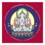 TARJETA Chenrezig/Avalokiteshvara - con el sobre Invitación
