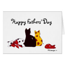 Tarjeta colorida del día de padres de la familia d