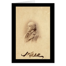 Tarjeta de color salmón 1862 de P. Chase Signed
