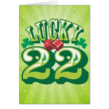 Tarjeta de cumpleaños afortunada 22