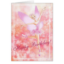 Tarjeta de cumpleaños de hadas del ballet (persona
