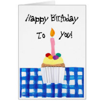 Tarjeta de cumpleaños de la "magdalena"
