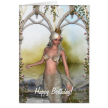 Tarjeta de cumpleaños de princesa Of la Atlántida 