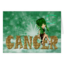 Tarjeta de cumpleaños del cáncer linda
