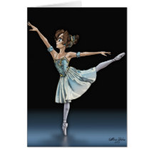Tarjeta de felicitación de la bailarina del animad