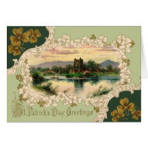 Tarjeta de felicitación del día de St Patrick eleg