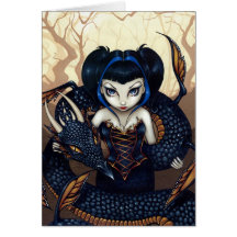 Tarjeta de felicitación del "dragón oscuro"