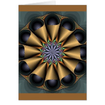 Tarjeta de felicitación del fractal del cono