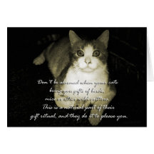 Tarjeta de felicitación del gato y del ratón