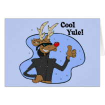Tarjeta de felicitación fresca de Yule tarjetas