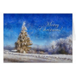 Tarjeta de felicitación hivernal del árbol de navi