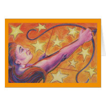 Tarjeta de felicitaciones del sagitario del zodiac