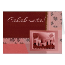 Tarjeta de la celebración de Mitzvah del palo