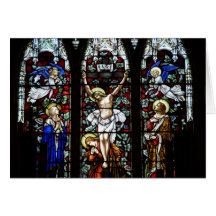 Tarjeta de la crucifixión (vitral)