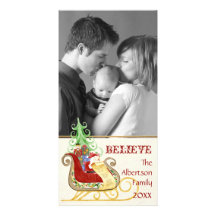 Tarjeta de la foto de la fotografía del navidad de tarjetas fotográficas personalizadas
