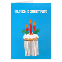 Tarjeta de la magdalena del navidad con las velas