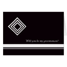 Tarjeta de los padrinos de boda del diamante