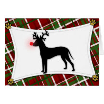 Tarjeta de Navidad de Xoloitzcuintli del reno