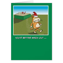 Tarjeta de Navidad: Sandy agarra el gato