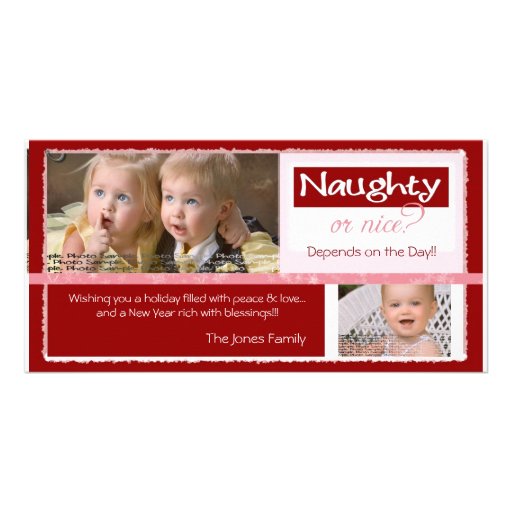 Tarjeta de Navidad traviesa   o   Niza del ~ Tarjetas Fotográficas Personalizadas