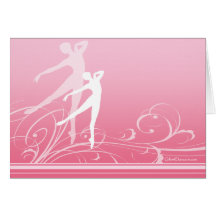Tarjeta de nota de la voluta de la danza (personal