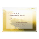 Tarjeta de oro de RSVP del boda de playa del marco Comunicados Personalizados