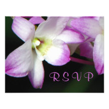 Tarjeta de RSVP de la orquídea Invitación